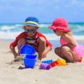 sun safe kids on a summer beach