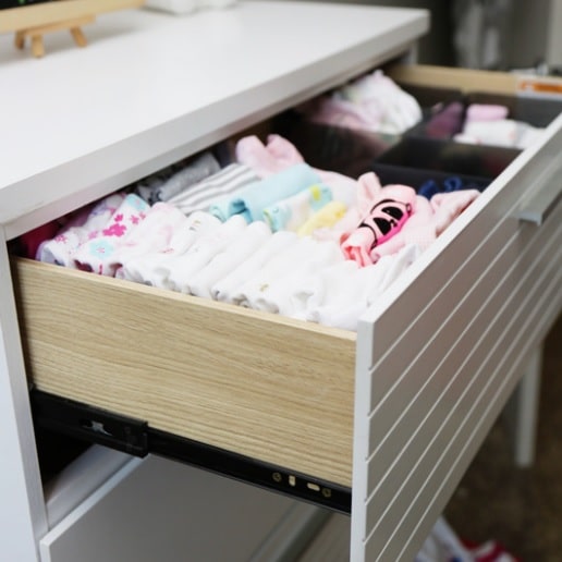 organise your babys changing table