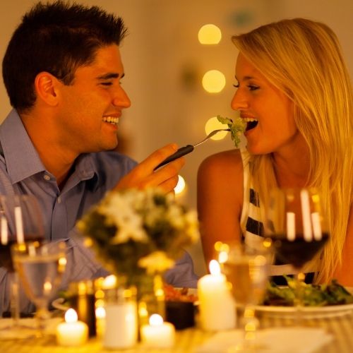 enjoy favorite meal with your partner on your date
