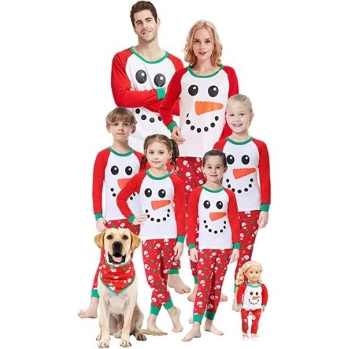 snowman Christmas pajama for family
