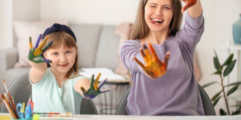 get fun to enjoy kids with finger paintings