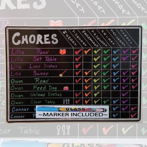Chore Charts for Kids Multi Use Magnetic Dry Erase Board