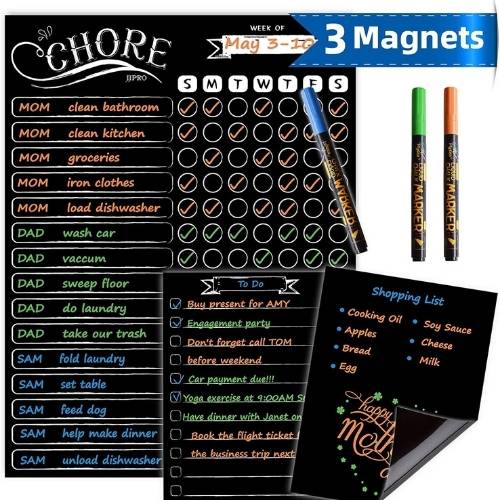 Magnetic Chalkboard Reward Chore Chart