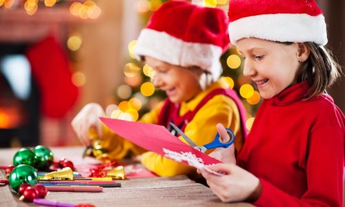 Advent activity for kids - making Christmas card
