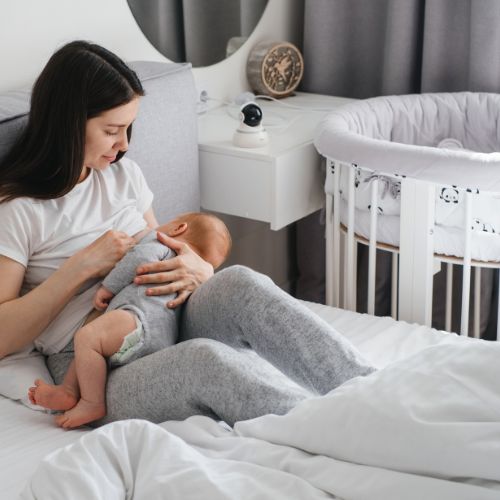 convenience of co-sleeping with a baby